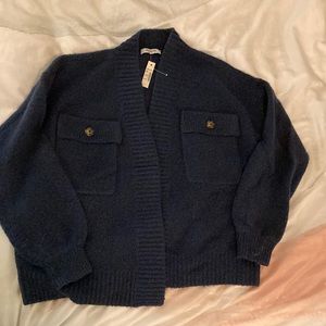 Madewell blue cargo cardigan